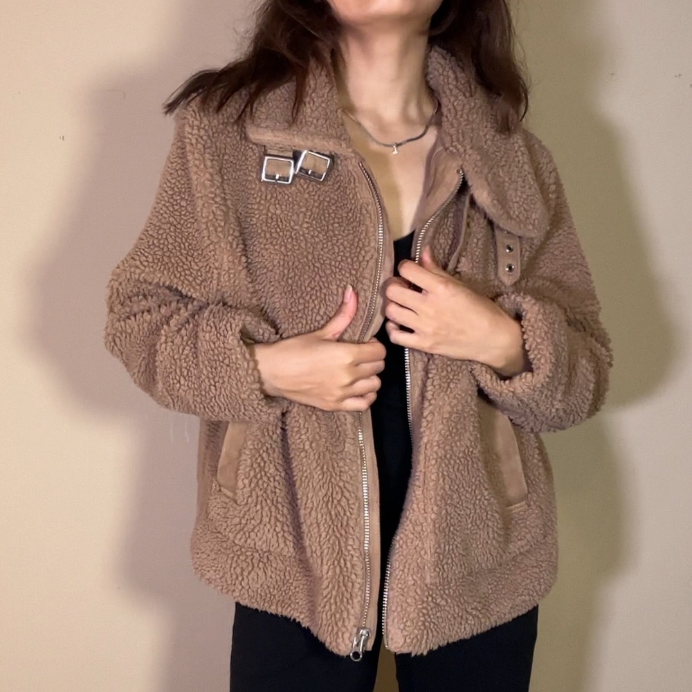 H&M Tan/Beige Teddy Jacket